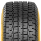 A 3D rendered image of the Strong Guard ST tire with the reinforced sidewall highlighted in yellow. The reinforced sidewall helps protect the tire from curb damage. 