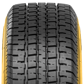 A 3D rendered image of the Strong Guard ST tire with the reinforced sidewall highlighted in yellow. The reinforced sidewall helps protect the tire from curb damage.