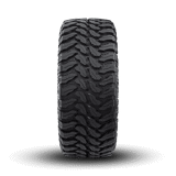 Close up tread view of the TIS brand TT1 tire on a white background. 
