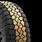 The top sideview of the X-Venture sidewall. There is "Side A" on the left and "Side B" on the right, each with a different design. 
