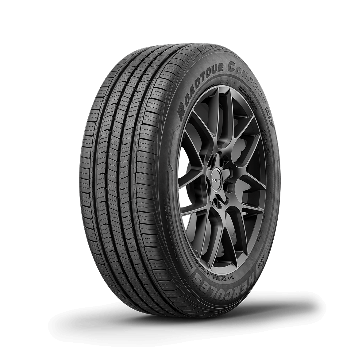 Left side tread and rim view of the Roadtour Connect Passenger Car Vehicle tire on a white background. 