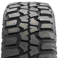 A 3D rendered image of the MT's tread pattern with the sipes highlighted in yellow. These sipes are a new addition to the MT and allow for better water evacuation.  